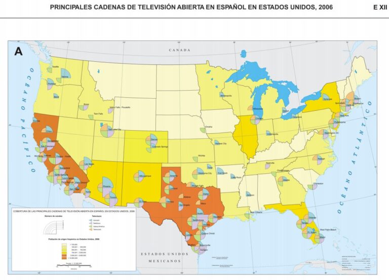 Estados Unidos: principales cadenas de televisión abierta en español 2006