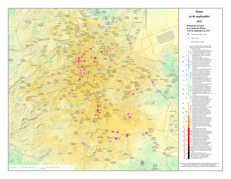 Ciudad de México: verificación de daños del sismo sucedido el 19 de septiembre de 2017