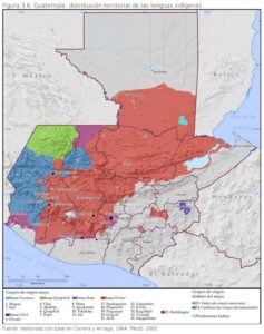 Guatemala: distribución territorial de las lenguas indígenas
