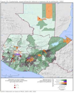 Guatemala: especialización laboral e ingresos de la población, 2002