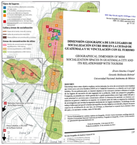 Lugares de socialización de HSH en la Ciudad de Guatemala